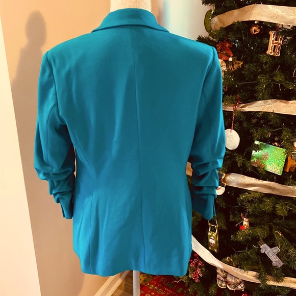 *SOLD on ♏️* MICHAEL by Michael Kors Womens Turquoise Blazer - Picture 8 of 10
